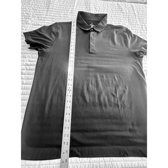 Fabletics Mens Black Short Sleeve Performance Golf Polo Shirt - Picture 7 of 7